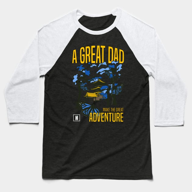 a great dad make great adventure recolor 04 Baseball T-Shirt by HCreatives